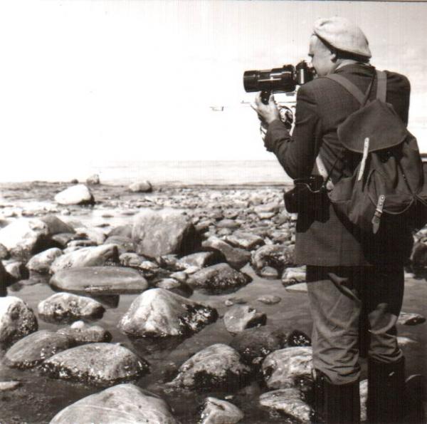 А.В. Пудов – фотограф, орнитолог. 1980-е годы.