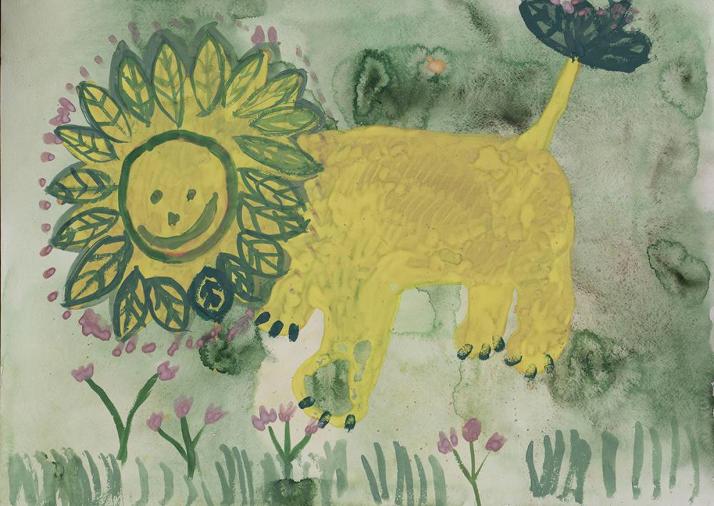 Работа из серии «Весенний лев». Лялина Ульяна, 8 лет