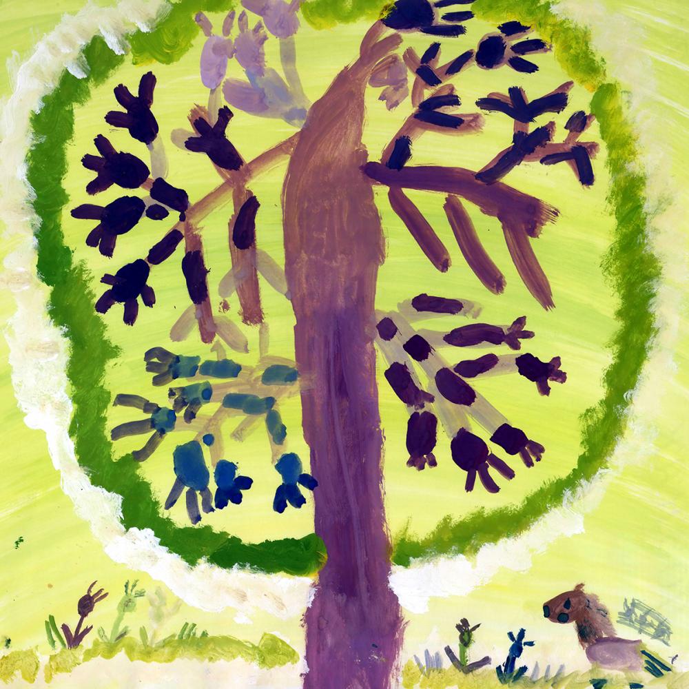 Работа из серии «Чудо-дерево». Глаголева Кася, 6 лет